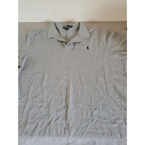 Ralph Lauren Mens‎ Shirt Sz 2XL Gray Polo Short Sleeve Little Black Pony Logo - Picture 1 of 6